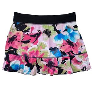Sofibella Womens Floral Tennis Skirt Built in Shorts Size S Small Athletic Skort